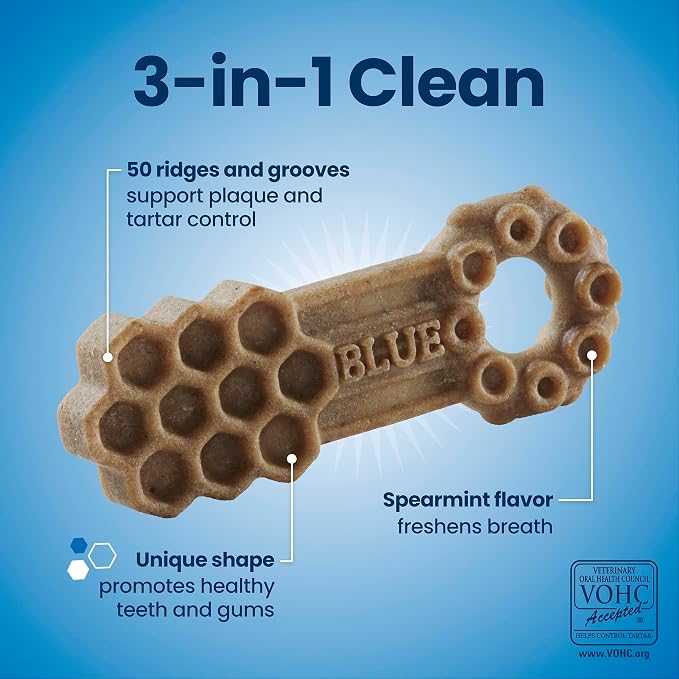 Blue Buffalo Medium Dental Chews Bundle, Natural Dog Treats Enhanced with Vitamins, Minerals, and Other Nutrients, Two 23 oz. Bags