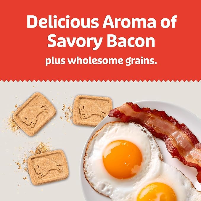 Blue Buffalo Health Bars Bacon, Egg & Cheese Crunchy Dog Biscuits, Oven-Baked with Real Bacon & Natural Ingredients, Healthy Dog Treats with No Artificial Flavors or Preservatives, Jumbo Box 3.5 lbs.