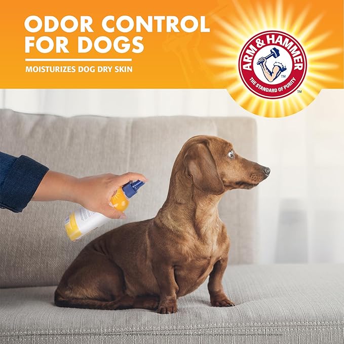Arm & Hammer for Pets Super Deodorizing Spray for Dogs | Best Odor Eliminating Spray for All Dogs & Puppies | Fresh Kiwi Blossom Scent That Smells Great, 6.7 Ounces - 2 Pack