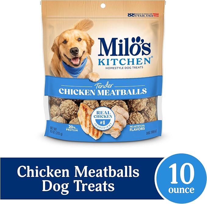 Milo's Kitchen Chicken Meatballs Dog Treats, 10 Ounce