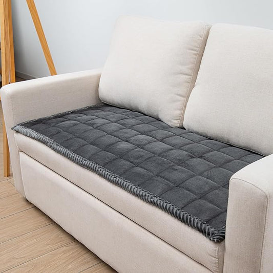 Couch Cover for Dogs Washable Pet Bed Fuzzy Pet Couch Covers Nonslip Couch Slipcover for Dogs, Kids, Pets Friendly Sofa Cover Loveseat Covers (Dark Gray, 21''x39''/Rectangular)
