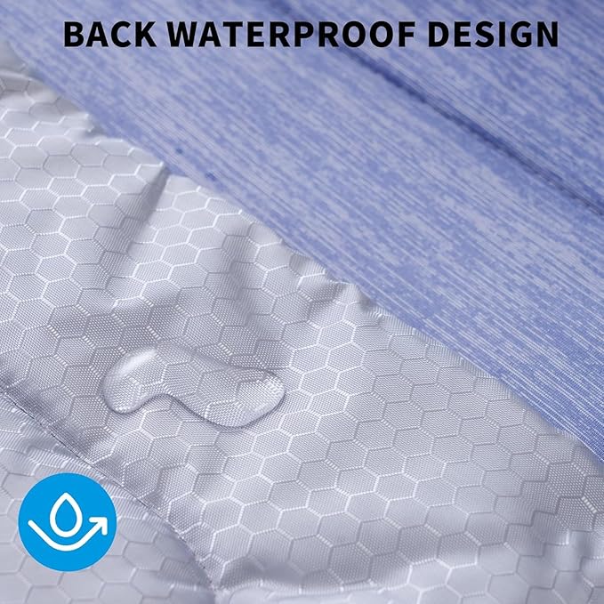 MARUNDA Dog Cooling Mat, No Need to Freeze Or Refrigerate This Cool Pet Pad Cat Mats- Keep Your Pet Cool, Machine Washable (Ocean Blue, 36" x 24" - Large-Crate)