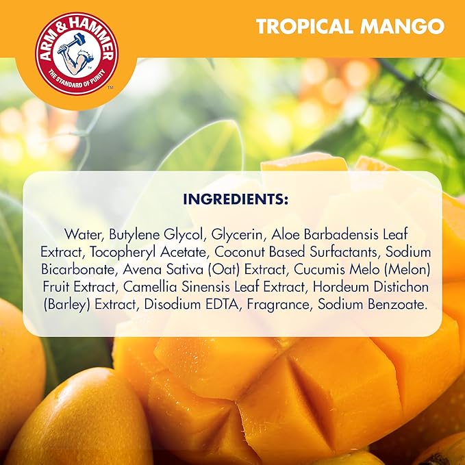 Arm and Hammer for Pets Heavy Duty Multipurpose Dog Bath Wipes, Mango Scent - All Purpose Wipes Remove Odor and Refresh Your Dog’s Skin Between Baths, 100 Count - 2 Pack