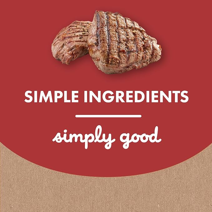 Buddy Biscuits Softies 5 oz Pouch, Grain-Free Soft & Chewy, Natural Grilled Beef Flavor Dog Treats, Oven Baked in the USA
