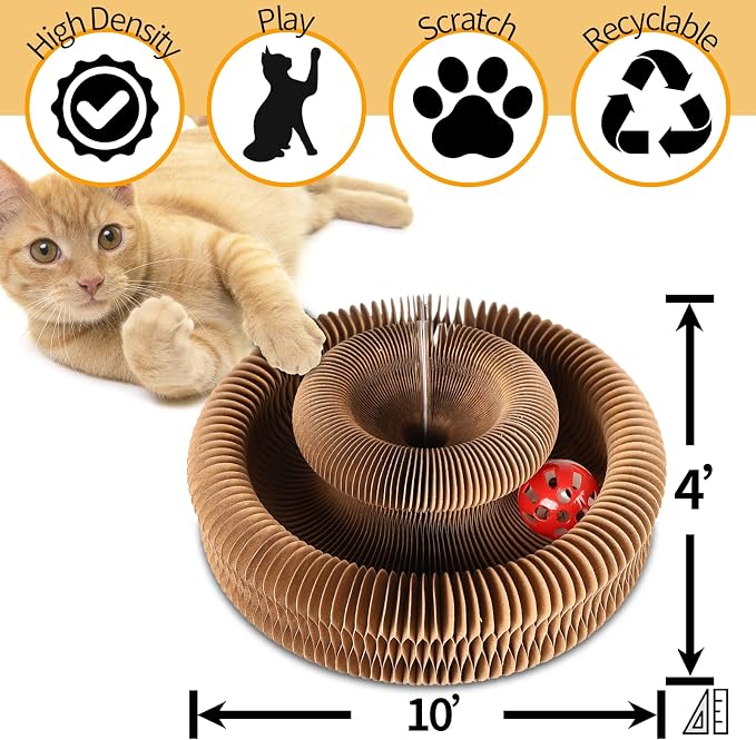 Magic Organ Cat Scratcher Board, Cat Ball Adventure The Ultimate Interactive Mental Physical Exercise for Indoor Cats Toy 2026