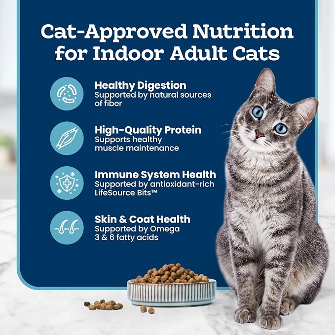 Blue Buffalo Tastefuls Chicken & Brown Rice Recipe Sensitive Stomach Adult Dry Cat Food, Real Chicken First, Deliciously Healthy Natural Cat Food, Natural Ingredients, Supports Digestion, 3-lb Bag