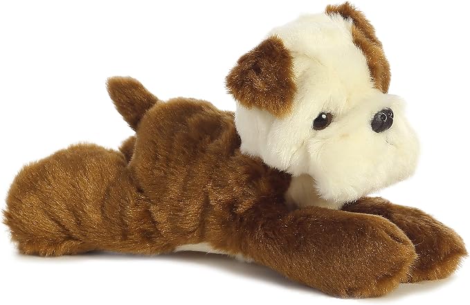 Aurora® Adorable Mini Flopsie™ Semper Fi Stuffed Animal - Mini Companions Ready for Playful Adventures - for Kids All Ages, Toddlers, Adults, and Families - Brown 8 Inches