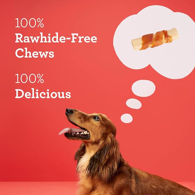 DreamBone Chicken Wrapped Mini Stick Dog Treats, Daily Rawhide-Free Chew, Digests Safely and Completely, With Real Protein, Chicken and Veggies, 15 count