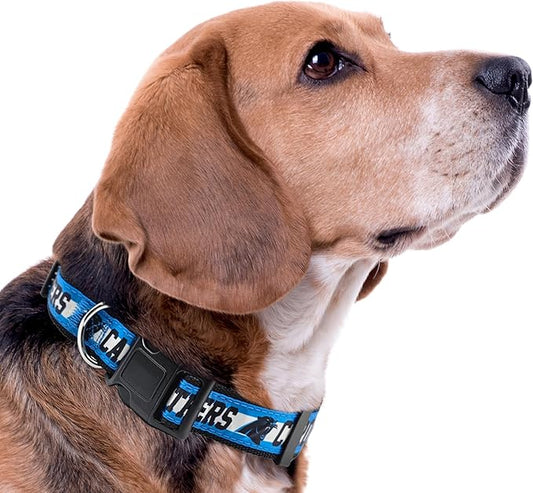 Pets First NFL Carolina Panthers Licensed PET COLLAR, Small - Heavy-Duty, Strong, and Durable Dog Collar. Available in 31 Football Teams and 4 Sizes