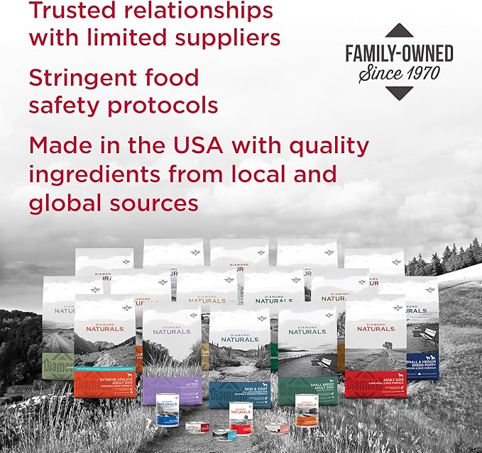 Diamond Naturals Small Breed Lamb and Rice Formula Adult Dry Dog Food with Quality Lean Protein from Real Lamb, Specially for Small Breed Dogs 18lb