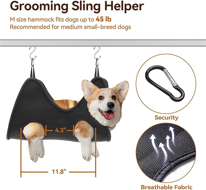 niffgaff Dog Grooming Table with Arm, Hammock & Nooses, 30" H Foldable Heavy Duty Pet Grooming Station, 35.5" L×23.6" W Non-Slip Waterproof Tabletop, 33.5" Height Adjustable Stainless H-Frame Arm | Foldable, Heavy Duty, 35.5"L×23.6"W Non-Slip Waterproo...