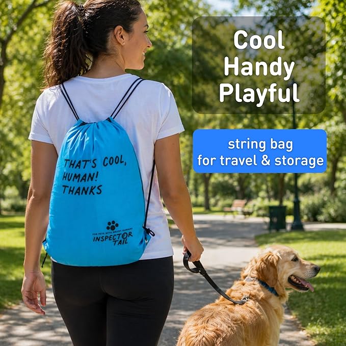 INSPECTOR TAIL Dog Cooling Mat - No Freeze Needed, Self-Cooling Pad for Giant Dogs, Washable Portable for Crate Kennel Car Sofa Bed Floor, Indoor Outdoor Summer Use, 59"x39" with Carry Bag