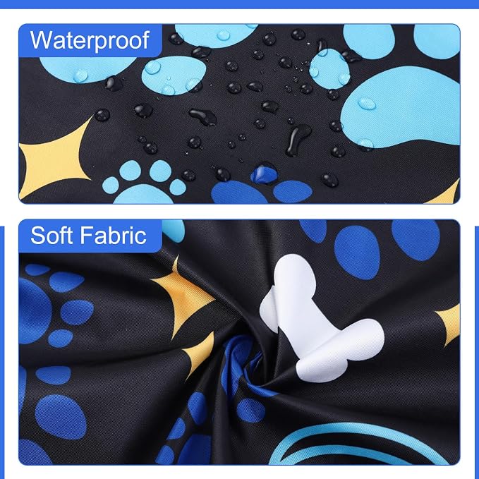 Dog Grooming Waterproof Apron with 2 Pockets, Cute Animals Puppy Dog Pets Apron