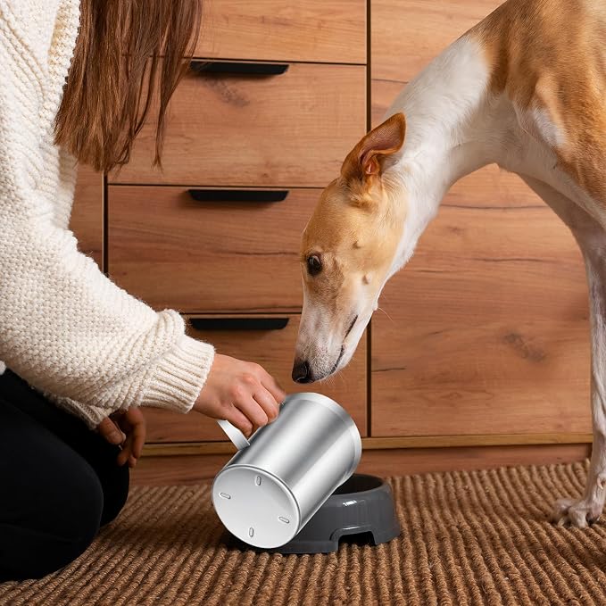 6 Cup Dog Food Scoop 304 Stainless Steel Dog Food Measuring Cups for Cat or Bird Pet Foods, Injection Molded and Dishwasher Safe (6 Cup)