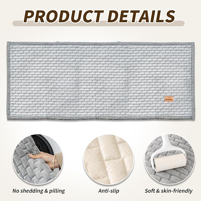 Couch Covers for Dogs Washable, 27.6"x70.9" Velvet Dog Couch Cover Protector, Fuzzy Plush Pet Sofa Cover for 2-3 Cushion Couch, Sofa Covers for Pets(1PC,Light Grey,2-3 Seater Sofa Pad Cover)