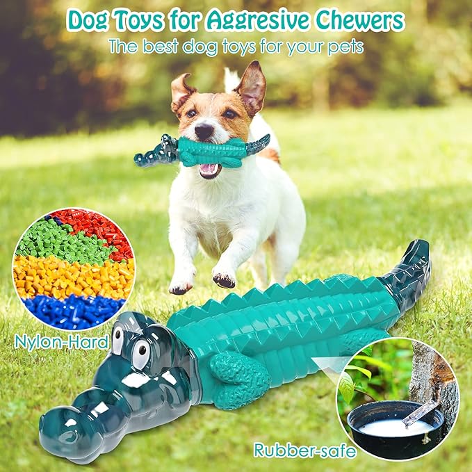 Jeefome Dog Toys for Aggressive Chewers - Tough, Indestructible Dog Chew Toys for Large, Medium, Small Breed Dogs to Keep Them Busy