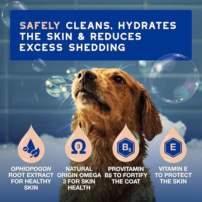 DOUXO SPA Shed Control Dog Shampoo, 16 fl oz. Reduces Excessive Shedding, Cleans and Hydrates the Skin, Leaves the Coat Soft, Radiant, and Smelling Great