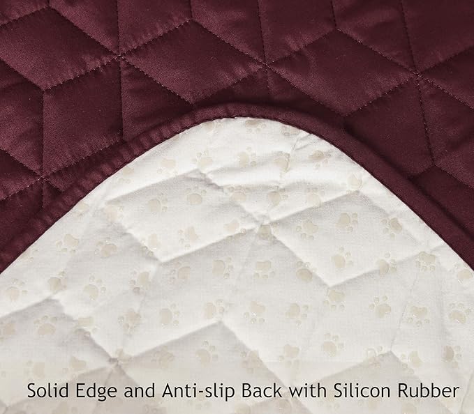 Ameritex Couch Sofa Slipcover 100% Waterproof Nonslip Quilted Furniture Protector Slipcover for Dogs, Children, Pets Sofa Slipcover Machine Washable (Burgundy, 68'')