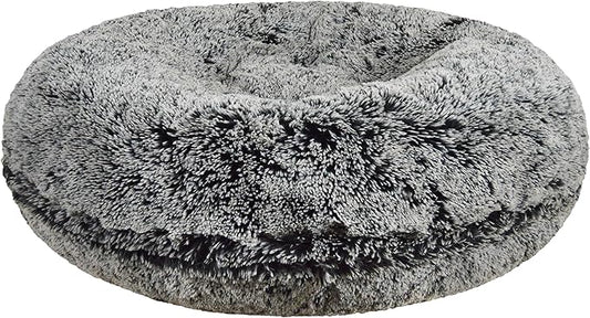 Bessie + Barnie Bagel Bed for Dogs and Cats – Round Pet Bed with 360-Degree Zipper, Waterproof Liner, Machine Washable Cover, Eco-Friendly Polyfill – Plush Donut Puppy Bed for Dogs