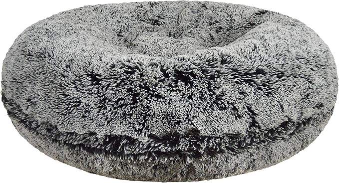 Bessie + Barnie Bagel Bed for Dogs and Cats – Round Pet Bed with 360-Degree Zipper, Waterproof Liner, Machine Washable Cover, Eco-Friendly Polyfill – Plush Donut Puppy Bed for Dogs