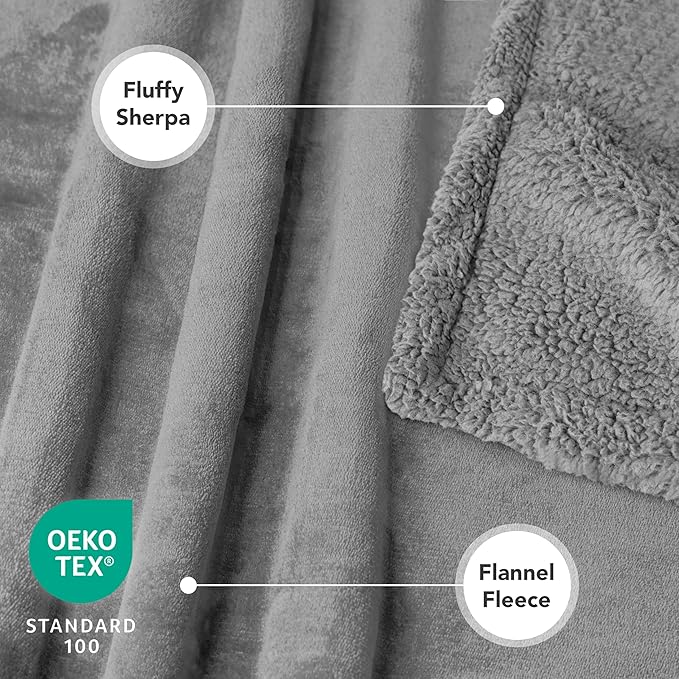 PetAmi Waterproof Dog Blanket for Couch, Pee Proof Fleece Reversible Pet Throw, Furniture Protector for Bed Sofa Kennel, Soft Washable Cover for Small Medium Dog Puppy Cat, 29x40 Light Grey