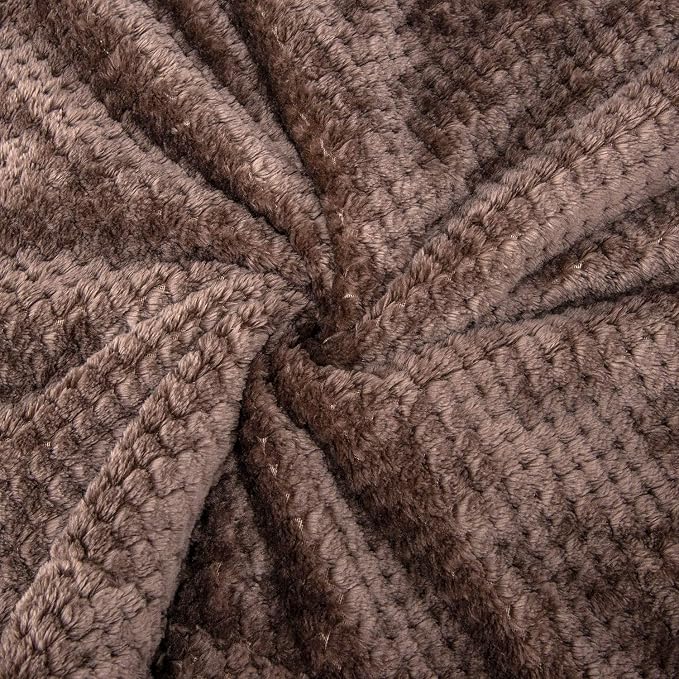 DG-Eagle Grey Plush Fleece Receiving Blanket for Dog, Cat, Couch, Travel - Warm, Soft, 24" x 32"