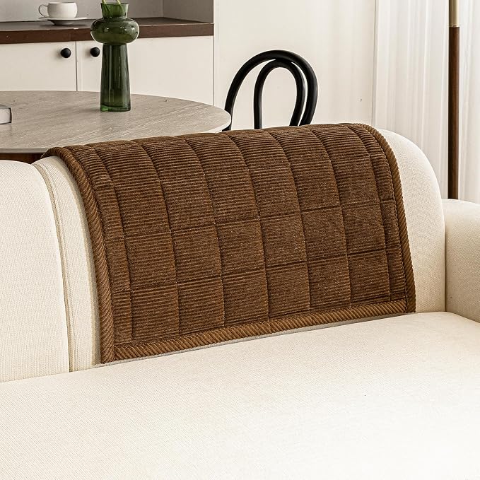 Couch Covers for Dogs Washable, Non Slip Couch Covers for Loveseat Sofa Pet Friendly, Soft Fuzzy Sofa Covers for Pet, Dog Couch Cover Furniture Protector(1PC,Dark Brown,27.6"x27.6")