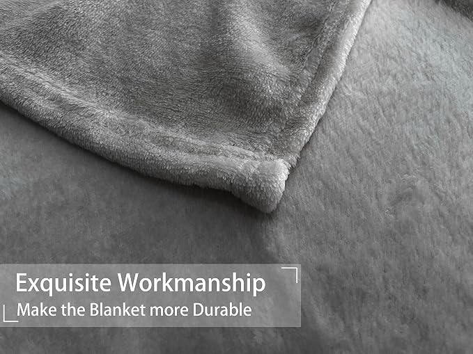iMaylex Soft Puppy Flannel Fleece Blanket for Pet Dog Cat, Plush Microfiber, Cozy and Lightweight, Light Grey, Pet, 19 x 27 inch (50 x 70 cm)