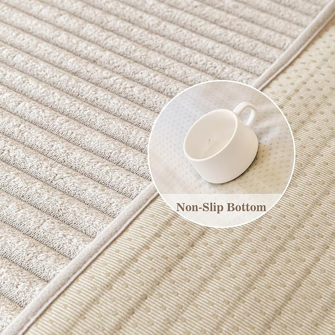 MYSKY HOME L Shaped Couch Cover, 100% Waterproof Couch Cover for Pets, Sectional Couch Covers L Shape, Non Slip Couch Covers for 2 Cushion Sofa, Sofa Slipcover Dog Bed Cover Protector, Oat, 35"x63"