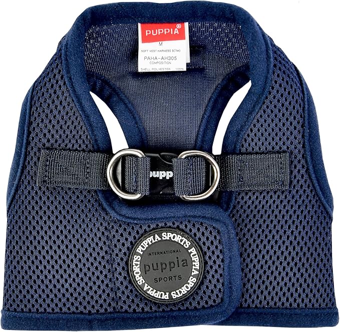 PUPPIA International PUAH305NYLG Soft Harness B Vest, Large, Navy