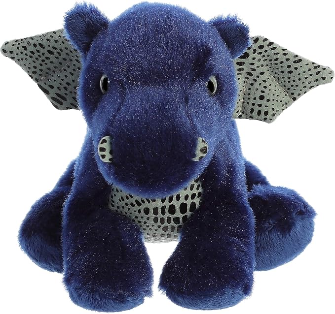 Aurora® Adorable Mini Flopsie™ Sapphire Dragon™ Stuffed Animal - Mini Companions Ready for Playful Adventures - for Kids All Ages, Toddlers, Adults, and Families - Blue 9.5 Inches