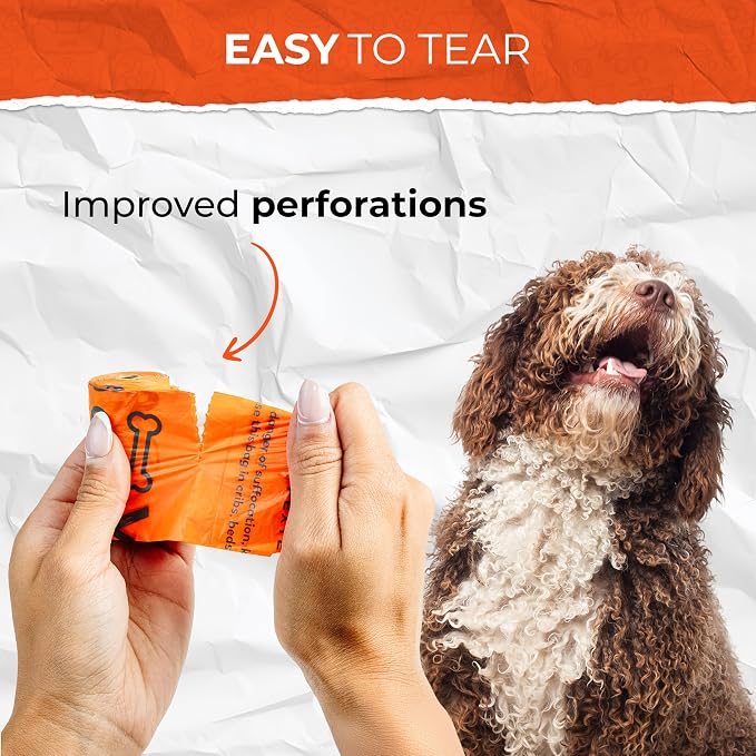 PEXTER Dog Poop Bags Rolls, Poop Bags for Dogs, Leak-Proof & Unscented Dog Waste Bags, Extra Strong Doggie Poop Bags & Doggy Poop Bags, 18 Dog Poop Bag Rolls, Dog Bags for Poop (270 Bags)