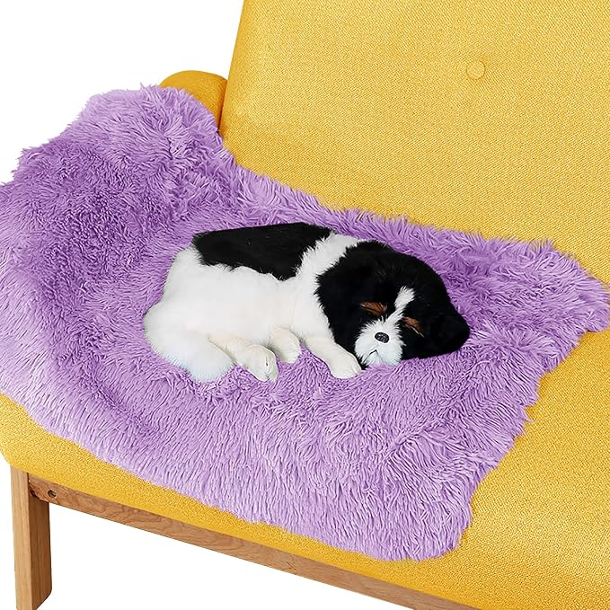 Pet Dog Bed Blankets, Fluffy Fleece Dog Throw Blankets Sleep Mat,Soft Puppy Blankets Cat Kitten, S M L XL,Fuzzy Reversible Sherpa Blanket for Bed, Couch, Sofa, Travel,Washable & Lightweight