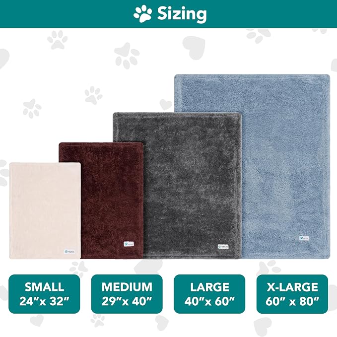 PetAmi Dog Blanket for Large Medium Dogs Blue, Fluffy Soft Puppy Blanket, Sherpa Fleece Cat Blanket for Kitten Doggie, Calming Pet Blanket Throw for Bed Washable Sofa Couch Cover, Large 40x60