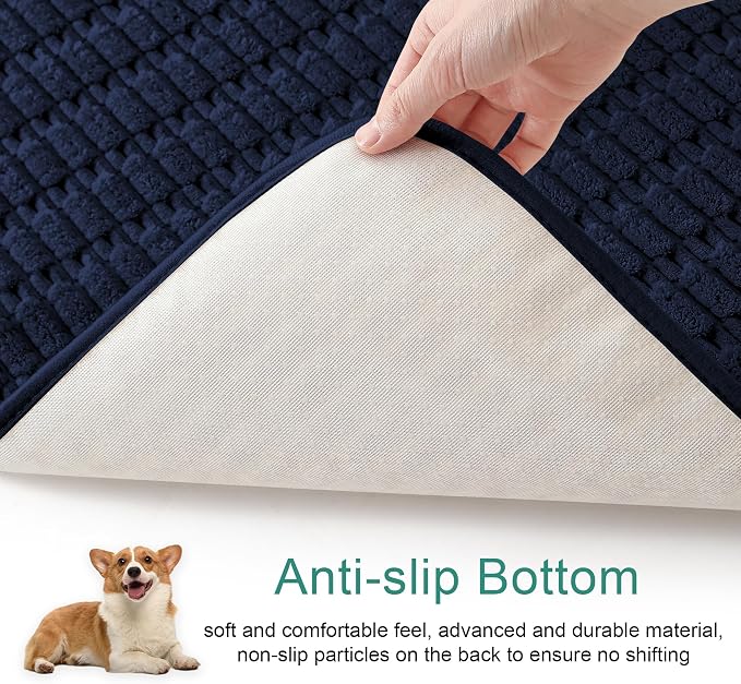 Foxdecor Couch Cover Sofa Covers Washable, Dog Bed Cover Couch Covers for 3 Cushion Couch Sofa Pet Friendly, Dog Couch Cover Furniture Covers for Pets.(Dark Blue 32x70 inch)