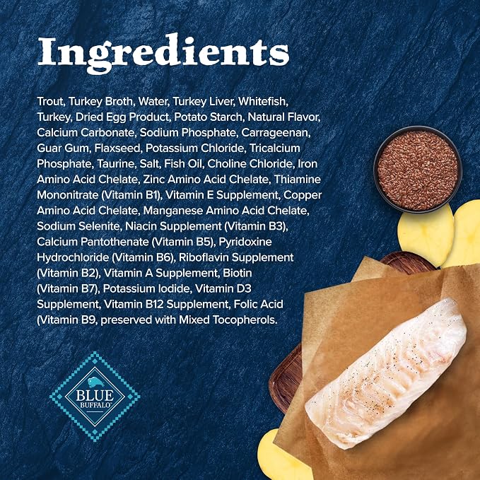 Blue Buffalo Wilderness Rocky Mountain Recipe Natural High Protein Wet Food for Adult Cats, Trout in Tasty Gravy, 5.5-oz cans, Pack of 24