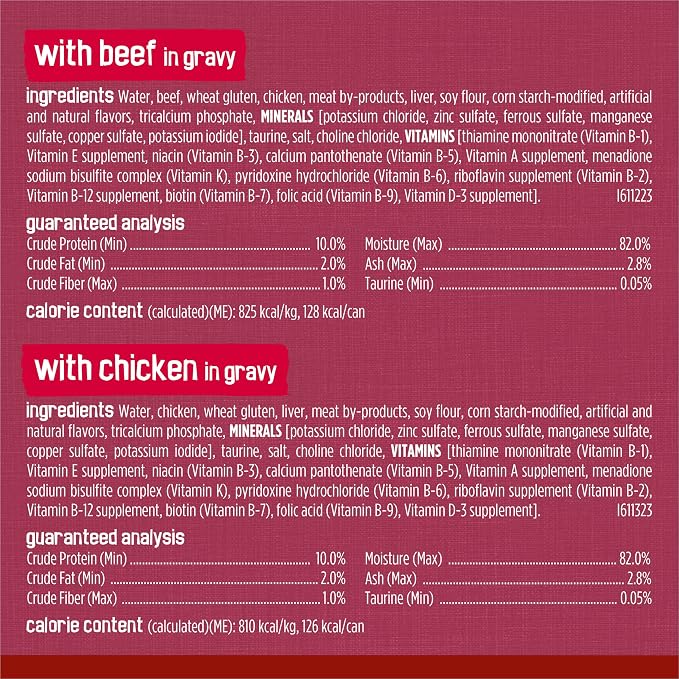 Friskies Purina Gravy Wet Cat Food Variety Pack,Prime Filets Meaty Favorites - 5.5 oz. Cans,(Pack of 48)