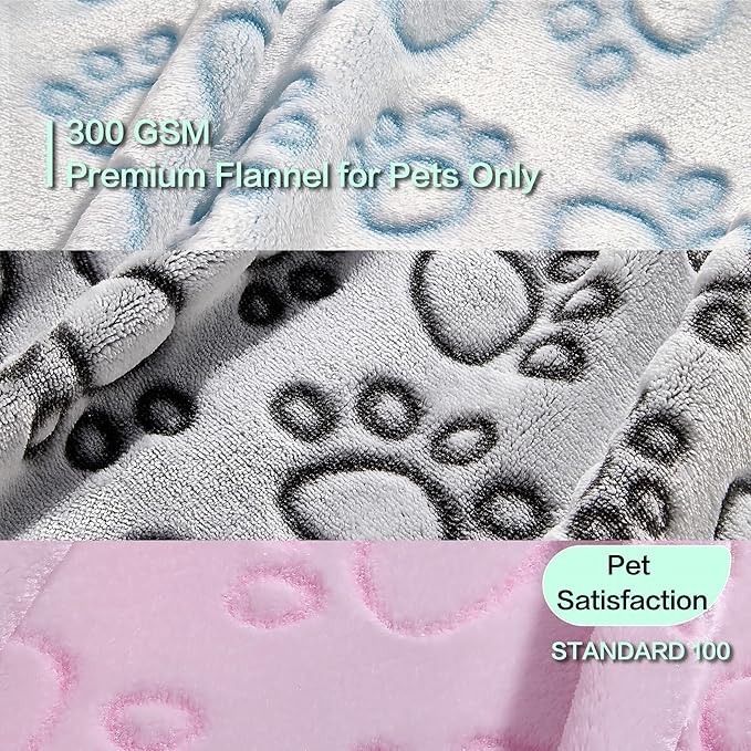 Stuffed 3pcs Premium Soft Dog Blankets for Small Dogs, Cat Blanket Calming Washable for Bed Couch Crate Protection Cover, Dog Puppy Kitten Essentials Christmas Dog Gifts, 32 * 40 inches