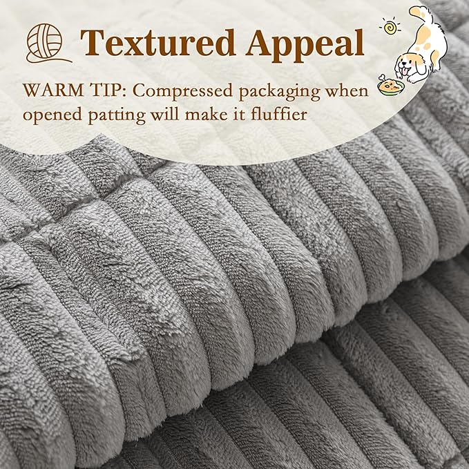 MYSKY HOME Couch Covers for 3 Cushion Sofa Pet Friendly, Couch Cover for Dogs, Sofa Covers for Pets Washable, Soft Non-Slip Sofa Slipcovers Furniture Protector Covers, Light Grey, 27.6" x 70.9"