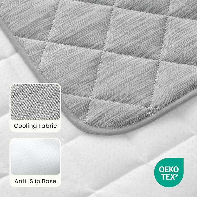 COZY KISS Dog Cooling Mat 32"x44" Q-Max>0.4, Waterproof Pet Cooling Pad, Leakproof & Non-Slip Dog Bed Cover, Washable Cooling Blanket for Medium Dogs, Crate, Sofa, Floor(Gray)