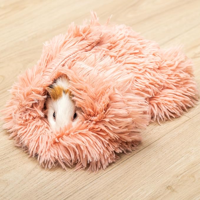 Guinea Pig Blankets 4 Pack, Warm Cozy Pet Cage Accessories for Guinea Pig Hedgehog Rabbit Hamster Chinchilla Ferret Small Animals, Fleece Cage Liners Bedding Mat Washable for Cold Weather