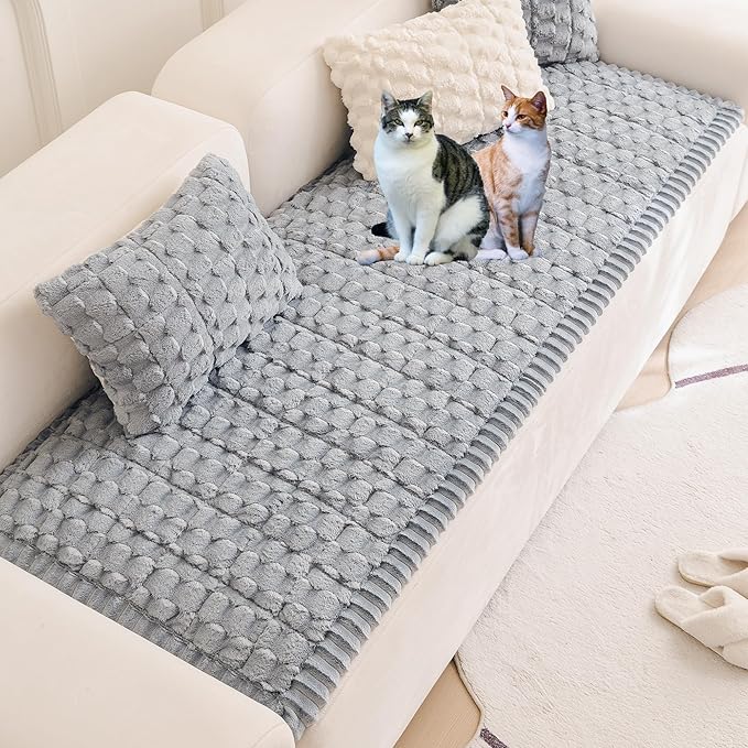 Mivnue Pet Couch Cover Dogs Washable Sofa Protector Non Slip Fuzzy Couch Pads Pet Friendly Dog Mat for Couches and Sofas