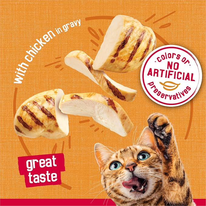 Friskies Purina Prime Filets with Chicken in Wet Cat Food Gravy - 5.5 oz. Cans (Pack of 48)