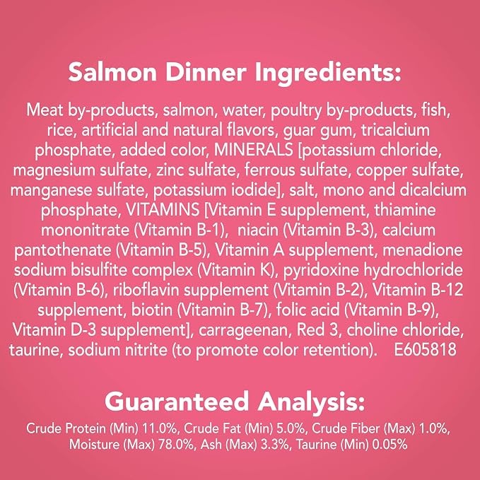 Purina Friskies Wet Cat Food Pate, Pate Salmon Dinner - (Pack of 24) 5.5 oz. Cans