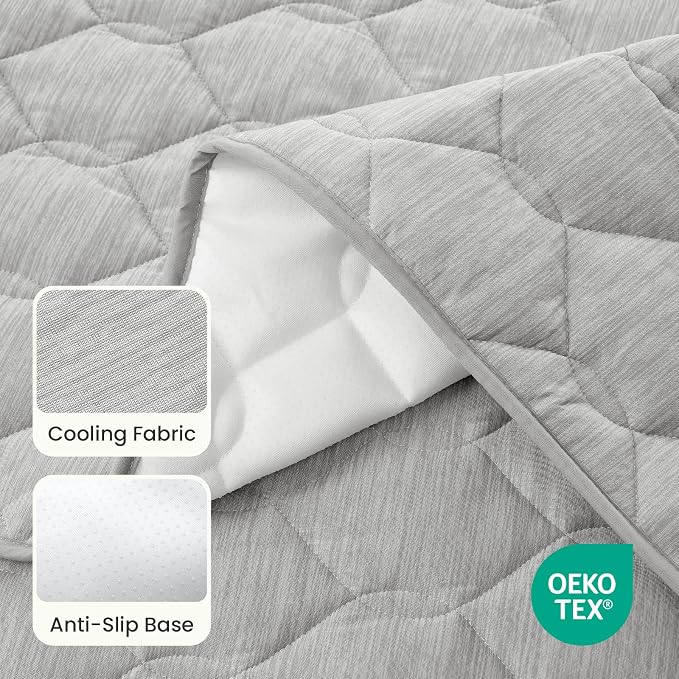 COZY KISS Dog&Cat Cooling Couch Cover, 27.5x27.5 Inch Waterproof Pet Pad, Q-Max > 0.4 Cool-Tech Fabric, Grey