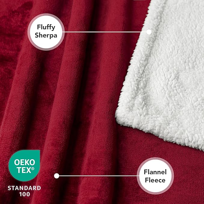 PetAmi Waterproof Dog Blanket for Couch, Pee Proof Sherpa Fleece Reversible Pet Throw, Furniture Protector for Bed Sofa Kennel, Soft Washable Cover for Small Medium Dog Puppy Cat, 29x40 Wine Red