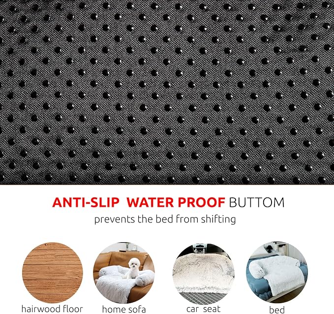 HACHIKITTY Dog Sofa Bed Mat Cover Soft Plush, Couch Cover for Dogs Dog Mat for Furniture Protector Pet Sofa Mat for Dogs, Dog Furniture Bed Sofa Cushion Washable Dogs Bed Mats (Large, Black)