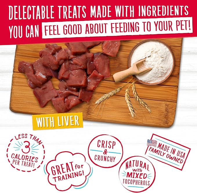 Charlee Bear Dog Training Treats, Chicken Liver Recipe, Low Calorie (Under 3 Calories), Limited Ingredient Crunchy Dog Treats, 16 oz. Resealable Bag