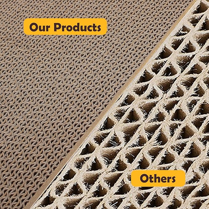Smartbean Cat Scratcher, 17.3"L x 7.9"W x 4.7"H, Reversible Design for Double Service Life