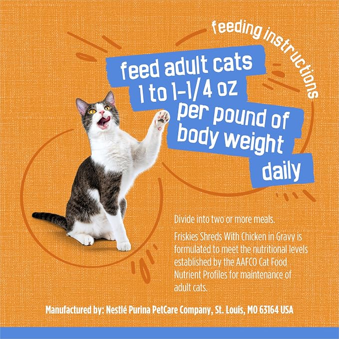 Purina Friskies Shreds With Chicken in Wet Cat Food Gravy - (Pack of 24) 5.5 oz. Cans